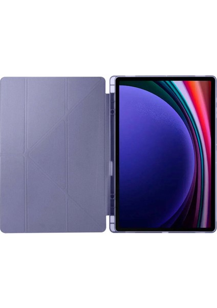Samsung Tab S10 Plus / S9 Plus / Tab S9 Fe Plus Uyumlu Kalem Bölmeli Standlı Uyku Modlu Akıllı Kılıf