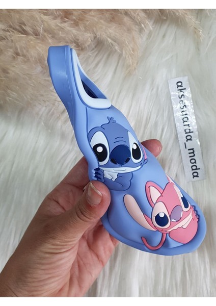 Iphone 15 Plus Uyumlu Stitch Disney Lilo ve Stiç Hamur Silikon Lüks Kılıf Kapak