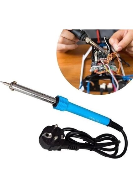 ® 40W Plastik Saplı Elektrikli Döner Başlıklı Havya Kalemi Elektrikli Döner Başlı Lehim Kalemi