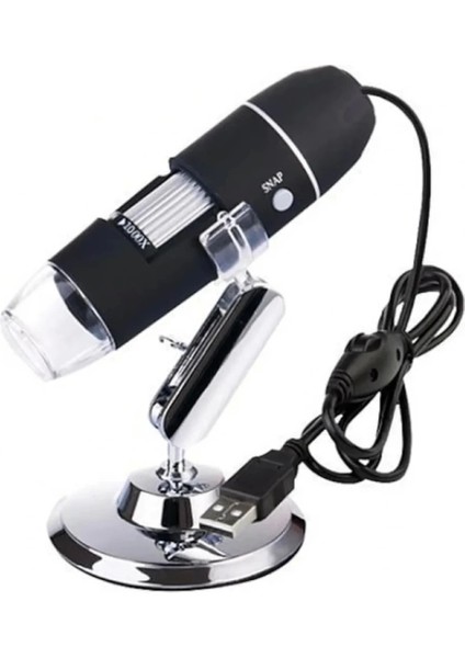 -1600X USB Dijital Mikroskop Kamera Endoskop 8led Büyüteç Metal Standı