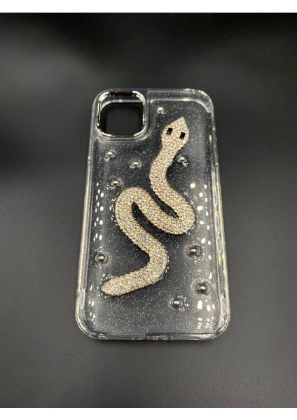 Iphone 11 Uyumlu 3D Kabartmalı Parıltılı Ekstra Dayanıklı Darbe Önleyici Sevimli Kılıf