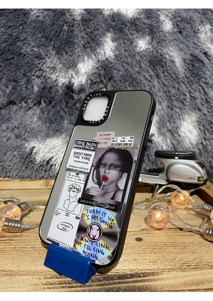 Iphone 11 Aynalı Kılıf Desenli Lüx Lazer Baskılı Case