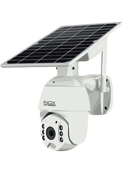 INOX-216IPC Inox 4g Solar Kamera Hd 1080P 4g Solar Panel Pt Ip Camera