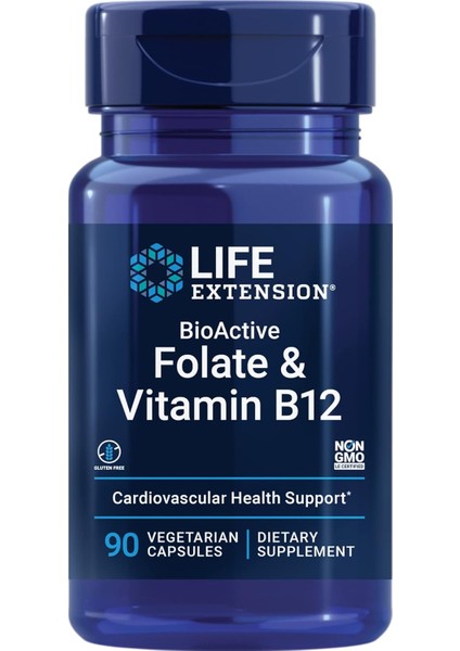 Extension Bioactive Methyltetrahydro folate & Vitamin B12 90 Vegetarian Caps
