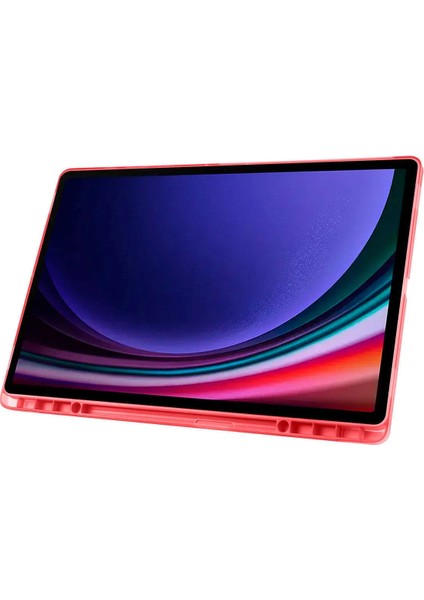 Samsung Tab S9 (X710) / Tab S9 Fe (X510) Kılıf Kalem Bölmeli Uyku Modlu Standlı Arkası Silikon Kapak