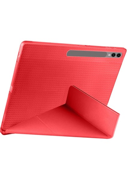 Samsung Tab S9 (X710) / Tab S9 Fe (X510) Kılıf Kalem Bölmeli Uyku Modlu Standlı Arkası Silikon Kapak