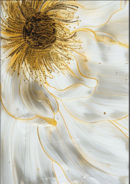 Harikabirev|soft Beyaz-Gold Çiçek Detay Kombini |çerçeveli Temperli Cam Tablo 3lü Yatay fiyatları