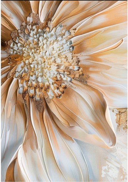 Harikabirev|beyaz-Turuncu Çiçek Detay Kombini |çerçeveli Temperli Cam Tablo 3lü Yatay fiyatları