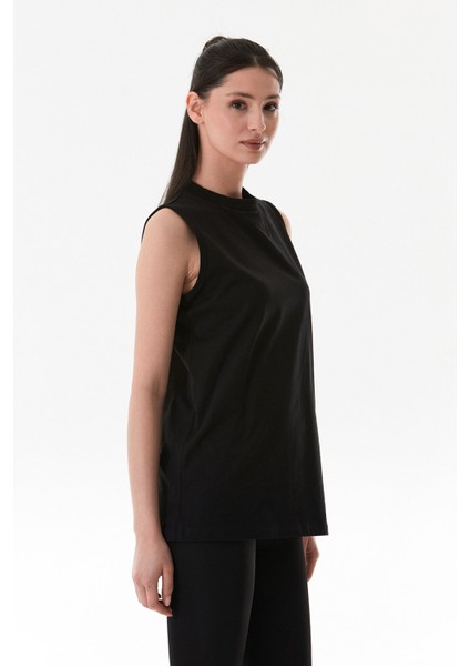 Basic Dik Yaka Kolsuz Oversize Tişört indirimleri