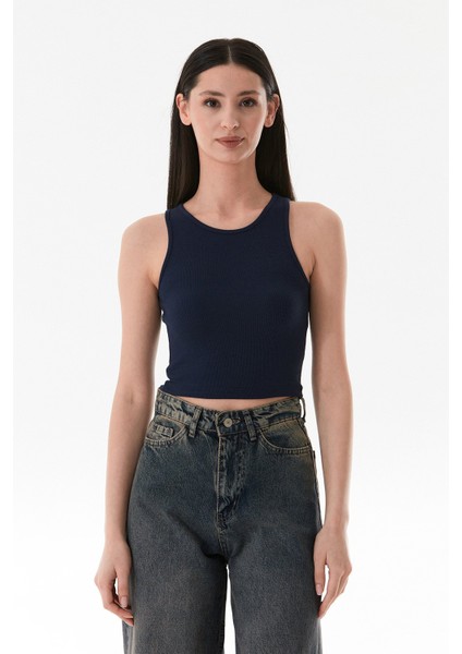 Basic Fitilli Halter Yaka Modal Body