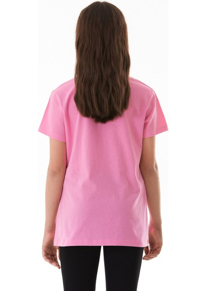 %100 Pamuk Palmiye Baskılı Kız Çocuk Tişört modelleri