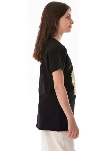 %100 Pamuk Palmiye Baskılı Kız Çocuk Tişört fiyatları