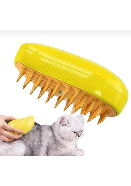 Elektrikli Buharlı Kedi ve Köpek Bakım Yumuşak Silikon Fırça Pet