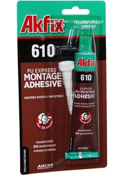 Şeffaf Ekspres Montaj Yapıştırıcı Tüp 50 ml - 30 Adet (4887)