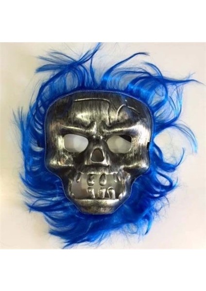 Cadılar Bayramı Lacivert Saçlı Maske (4887)