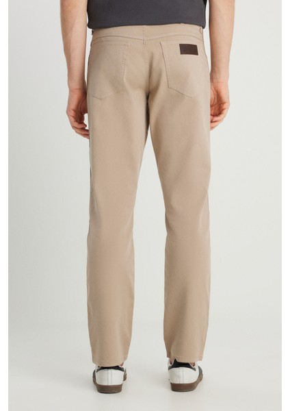 Texas Straight Fit Düz Kesim Normal Bek Krem Rengi Pamuklu Esnek Pantolon fırsatları