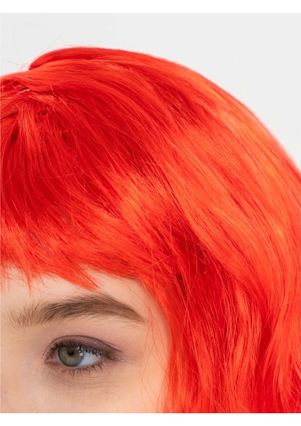 Kırmızı Renk Uzun Dalgalı Parti Peruğu (4887) fırsatları