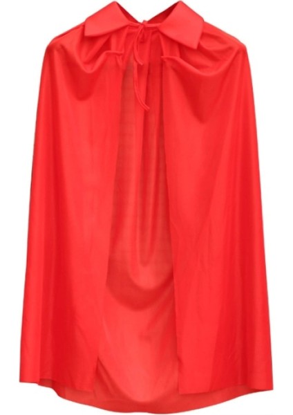 Kırmızı Renk Yakalı Pelerin Çocuk Boy 90 cm (4887) fiyatları