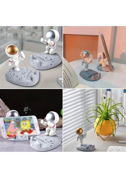 Mini Astronot Model Telefon ve Tablet Tutucu Standı (4887)