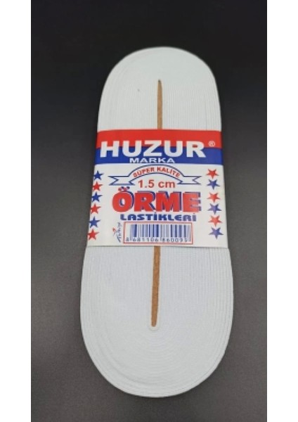 Beyaz - 1.5cm Paça Lastik Yassı Gniş 10MT. (4887)