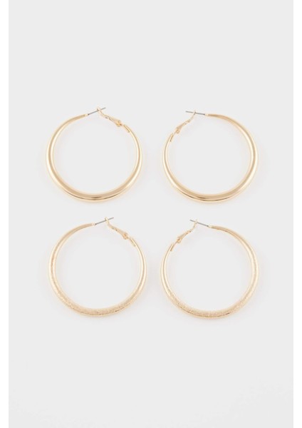 Kadın 2'li Gold Küpe E6456AXNS