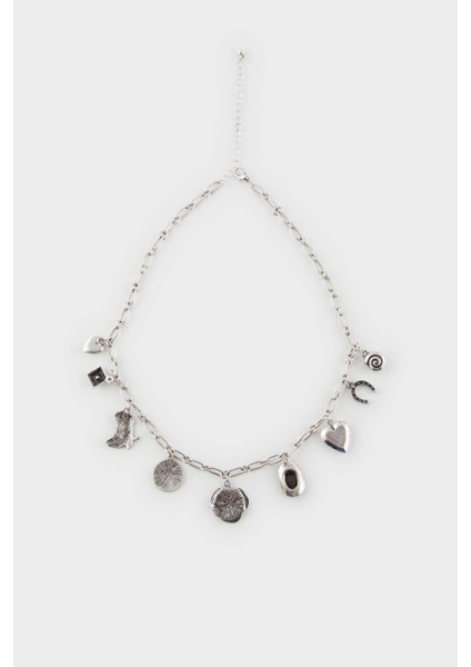 Kadın Charmlı Silver Kolye E6674AXNS fırsatları