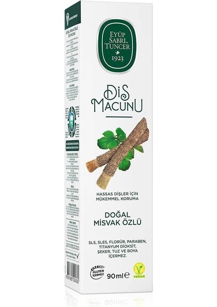 Doğal Diş Macunu 90 gr Misvak Özlü