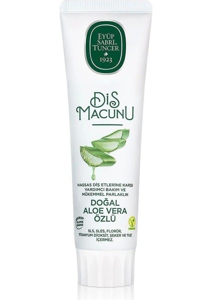 Doğal Diş Macunu 90 gr Aloe Vera