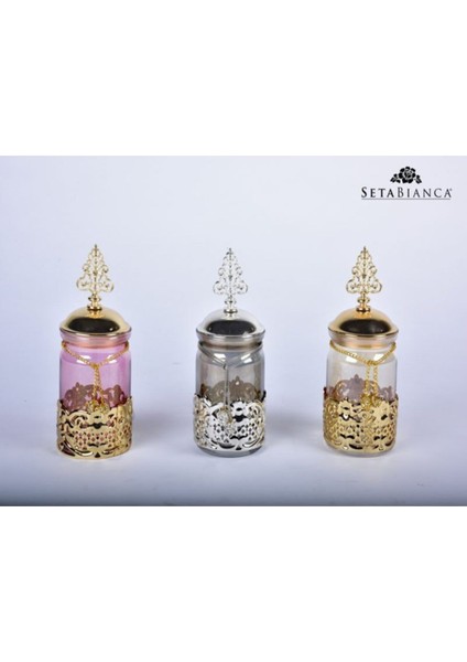 Luxury Setabıanca Jrd Kavanoz Minik Füme Gümüş 1 Adet