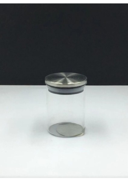 Luxury Metal Kapaklı Cam Baharatlık 6.5x8 cm ROYALEKS-KVN37 1 Adet