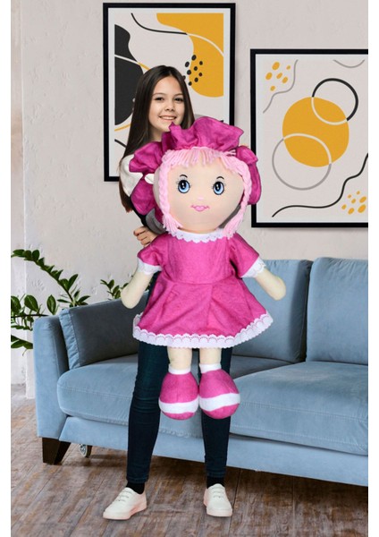 Luxury Mira Peluş Bez Bebek 70CM Pembe 1 Adet
