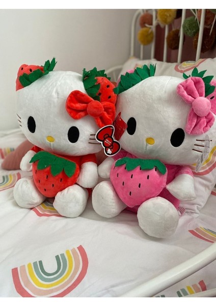 Luxury Hello Kitty Kırmızı Peluş 50CM 1 Adet