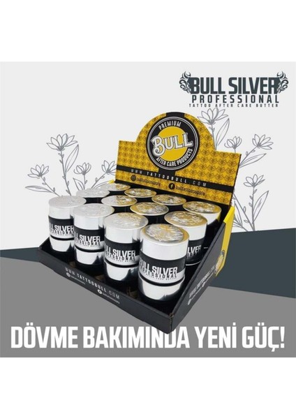 Luxury Bull Silver Professional Tattoo After Care Butter 24'lü - Bakım Kremi 1 Adet modelleri