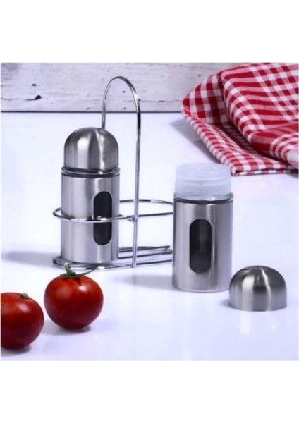 Luxury CAM436 Metal Tuzluk Seti 2 Li 1 Adet