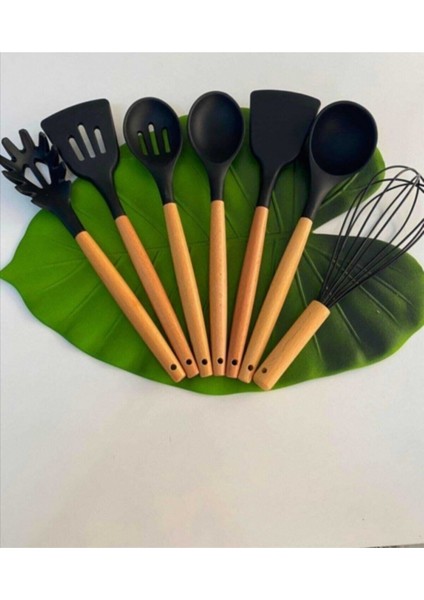 Luxury Bambu Saplı Mutfak Seti 1 Adet