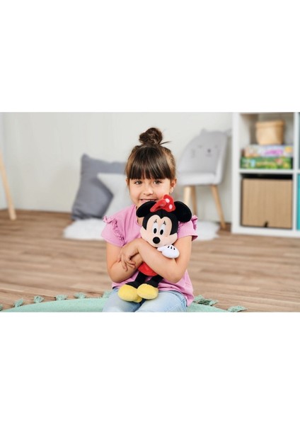 Luxury Disney Minnie Mouse Kırmızı Elbiseli Lisanslı Oyuncak Peluş 35 cm 1 Adet