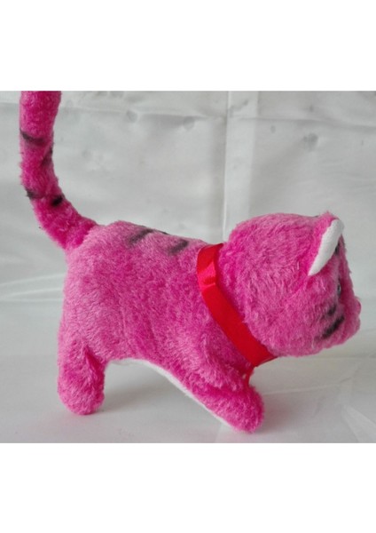 Luxury Pembe Renk Yürüyen Miyavlayan Kedi Işıklı Sesli Hareketli Peluş Kedi 1 Adet fiyatları