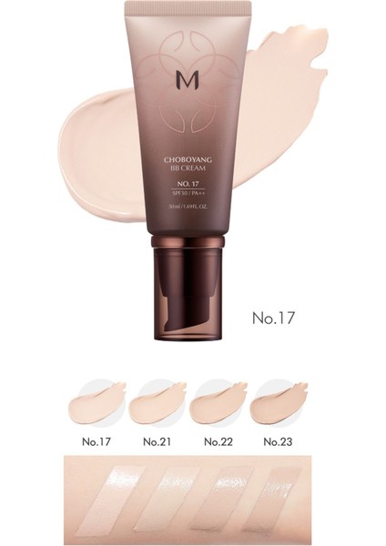 Luxury Yoğun Kapatıcılık Sağlayan Bitkisel Içerikli Bb Krem M Choboyang Bb Cream SPF30/PA++ 50ML (No.17) 1 Adet