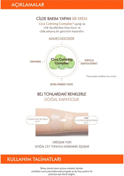 Luxury Yoğun Kapatıcılık Sağlayan Bitkisel Içerikli Bb Krem M Choboyang Bb Cream SPF30/PA++ 50ML (No.17) 1 Adet