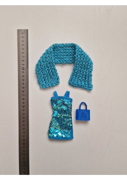 Luxury Barbi Oyuncak Bebekler Için 3 Lü Kıyafet Takımı 1 Adet