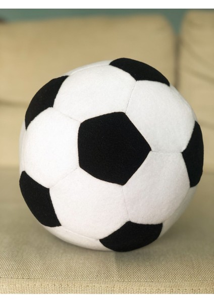 Luxury Peluş Zilli Siyah - Beyaz Top Oyuncak , Taraftar Dolgu Futbol Topu 1 Adet fiyatları