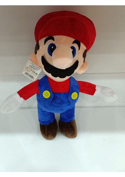 Luxury Dev Mario Amca Peluş Kırmızı Yeşil 40CM 1 Adet