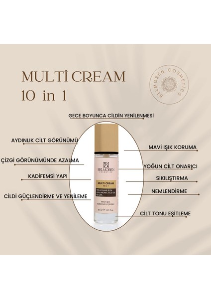 Luxury Multi Krem 10 Etkili Madde 1 Krem 1 Adet modelleri