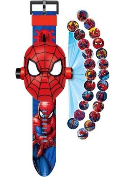 Luxury Çocuk Spiderman Figürlü Projeksiyonlu Dijital Kol Saati 1 Adet