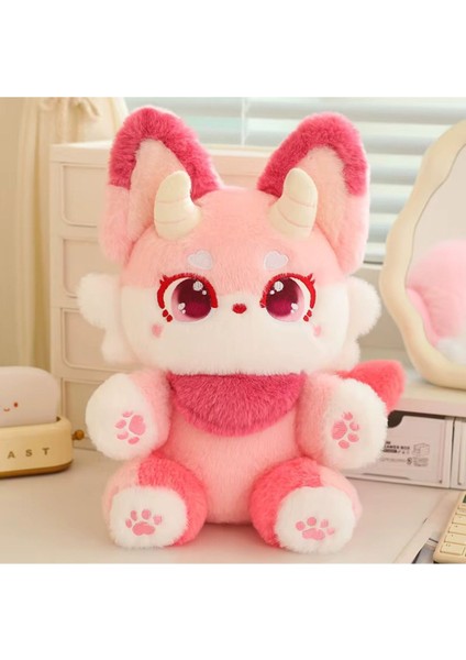 Luxury Pembe Ejder Peluş Oyuncak Uyku Arkadaşı 35CM Yeni Stil Anime Bebek Ejderha Oyuncak Serisi 1 Adet