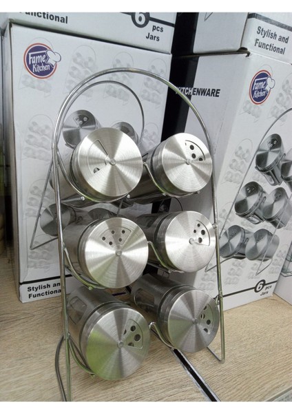 Luxury Metal Standli 6 Li Baharatlik Takimi 1 Adet modelleri