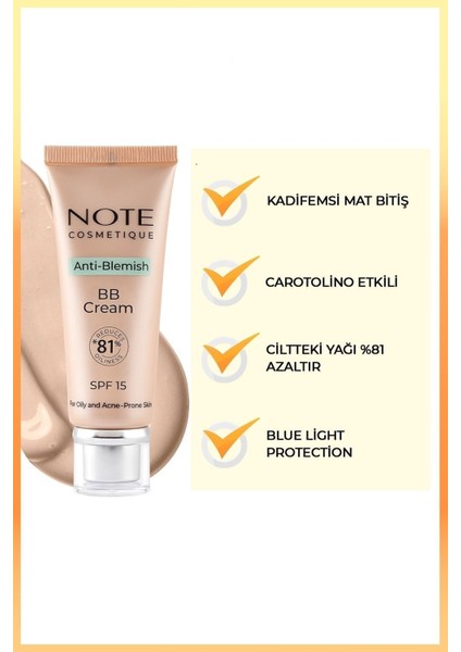 Luxury Anti-Blemish Bb Cream Spf 15 Akneye Yatkın Ciltler Bb Krem - 04 Beige 1 Adet