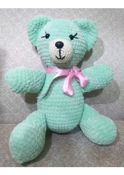 Luxury Amigurumi Organik Örgü Oyuncak Uyku Arkadaşı Ayıcık 1 Adet