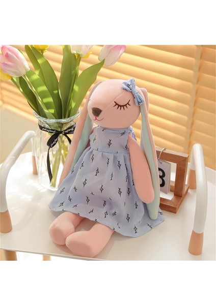 Luxury Soft Dokulu Ithal Kumaş Uyku Arkadaşım Uzun Kulaklı Sarılabilir Tavşan Peluş Oyuncak Metoo 35 Cm. 1 Adet
