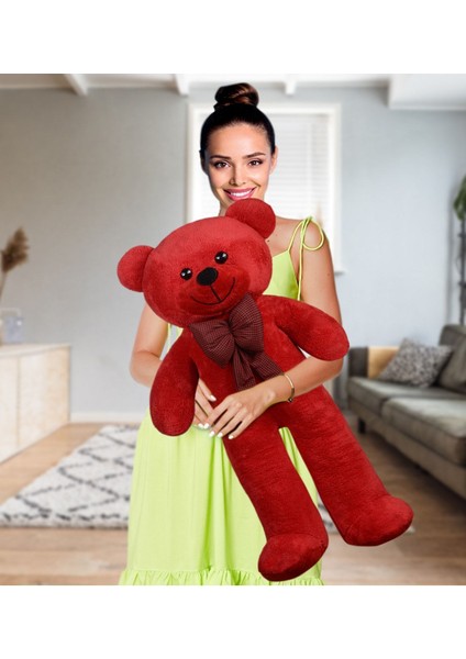 Luxury 120-100 cm Papyonlu Büyük Ayıcık Kırmızı (%100 Yerli) 1 Adet